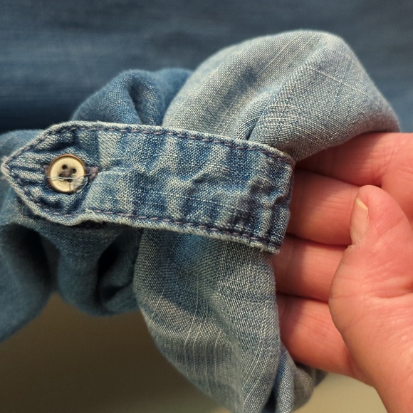 Loft Lounge long sleeve jean blouse - Picture 2 of 4